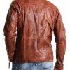 Men Vintage Style Biker Distressed Brown Jacket Men Vintage Style Biker Distressed Brown Jacket