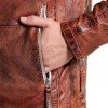 Men Vintage Style Biker Distressed Brown Jacket Men Vintage Style Biker Distressed Brown Jacket