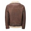 Men's Aviator Faux Shearling Brown Leather Jacket Men's Aviator Faux Shearling Brown Leather Jacket