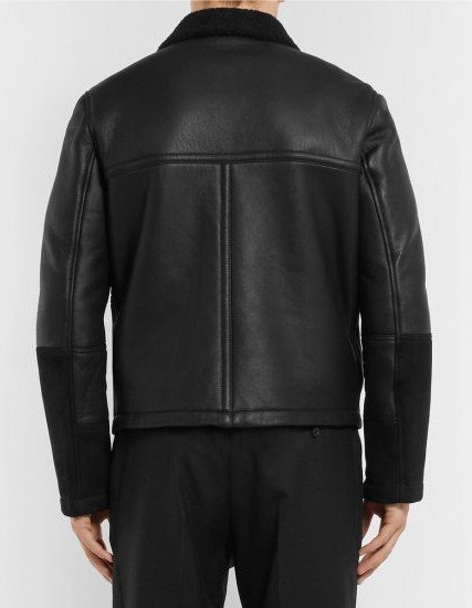 Men's Aviator Shearling Lined Leather And Suede Jacket Men's Aviator Shearling Lined Leather And Suede Jacket