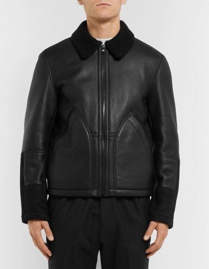 Men's Aviator Shearling Lined Leather And Suede Jacket Men's Aviator Shearling Lined Leather And Suede Jacket
