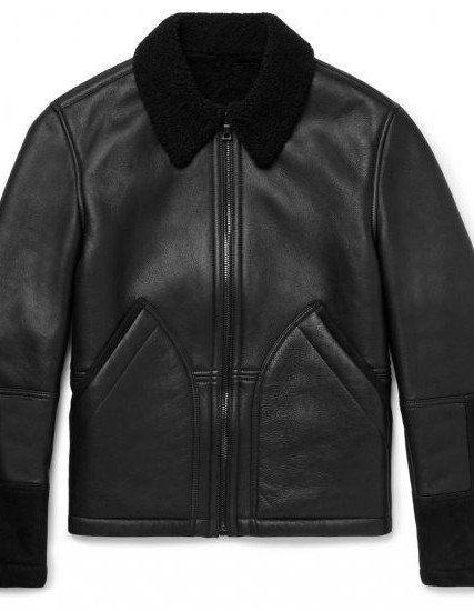 Men's Aviator Shearling Lined Leather And Suede Jacket Men's Aviator Shearling Lined Leather And Suede Jacket