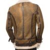 Men's Aviator Sheepskin Leather Faux Shearling Brown Jacket Men's Aviator Sheepskin Leather Faux Shearling Brown Jacket