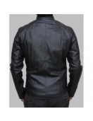 Men's Batman Black Logo Leather Jacket