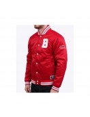 Men's Billionaire Boys Club Red Satin Jacket