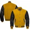 Men's Black and Yellow Baseball Varsity Jacket Men's Black and Yellow Baseball Varsity Jacket