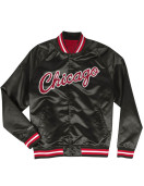 Men's Chicago Bulls Satin Bomber Jacket