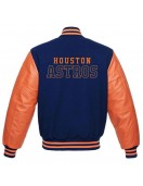 Men's Houston Astros Blue and Orange Varsity Jacket