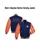 Men's Houston Astros Blue and Orange Varsity Jacket