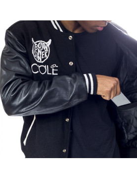 Men's J Cole Dreamville Tour Bomber Varsity Black Jacket