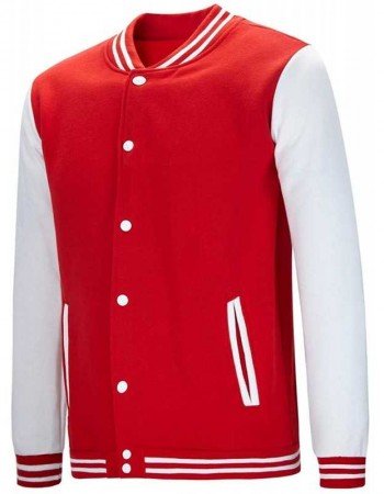 Men's Lightweight Varsity Rib Knit Bomber Jacket