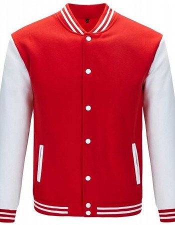 Men's Lightweight Varsity Rib Knit Bomber Jacket