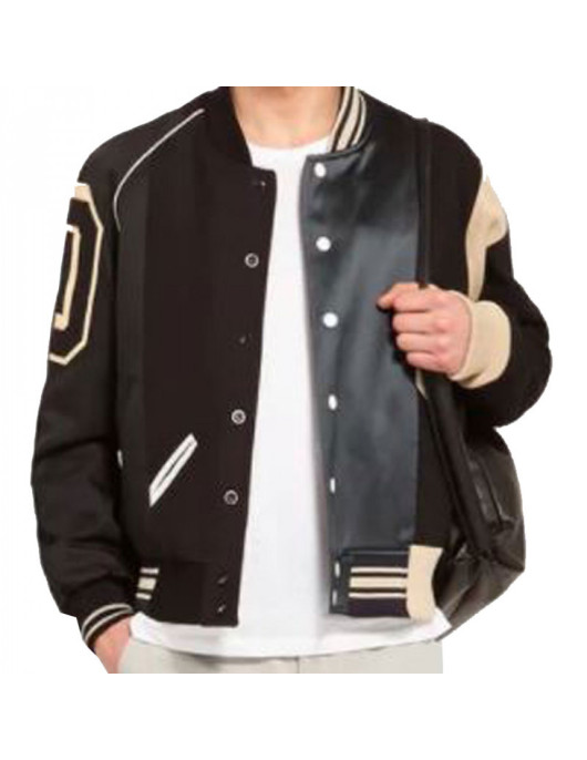 Men's Maison Margiela Varsity Bomber Black Jacket