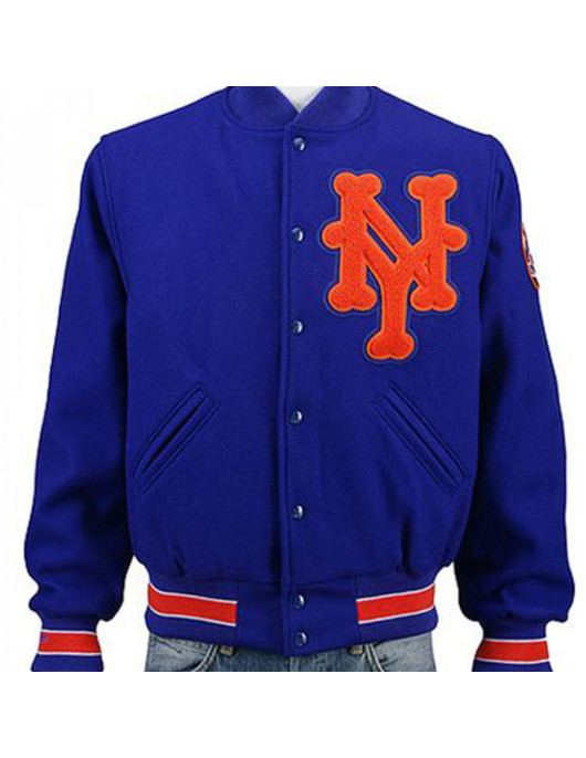 Men's New York NY Mets Blue Wool Jacket