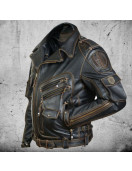 Men's Premium Cowhide Leather Motorcycle Jacket