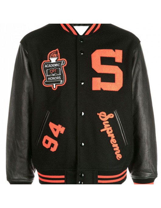 Men's Supreme Team Letterman Varsity Jacket