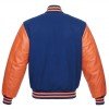 Men's Varsity Orange and Royal Blue Letterman Jacket Men's Varsity Orange and Royal Blue Letterman Jacket