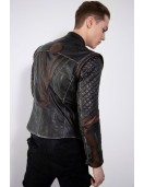 Mens 2 In 1 Thor Vintage Moto Quilted Leather Jacket