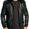 Mens Air Force Leather Bomber Jacket Fur Collar Black Mens Air Force Leather Bomber Jacket Fur Collar Black
