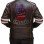 Mens American Flag Brown Leather Jacket