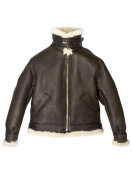 Mens B3 Bomber Aviator WWII Shearling Sheepskin Leather Jacket