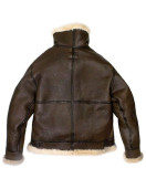 Mens B3 Bomber Aviator WWII Shearling Sheepskin Leather Jacket