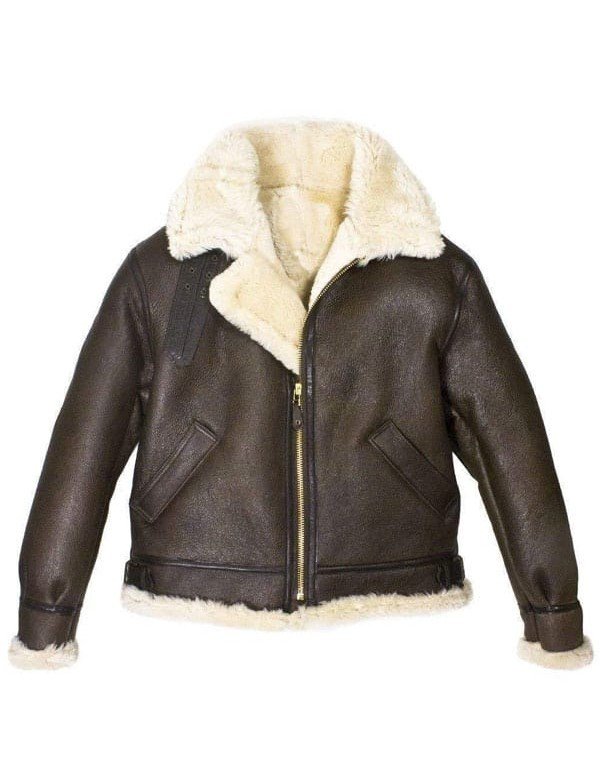 Mens B3 Bomber Aviator WWII Shearling Sheepskin Leather Jacket Mens B3 Bomber Aviator WWII Shearling Sheepskin Leather Jacket