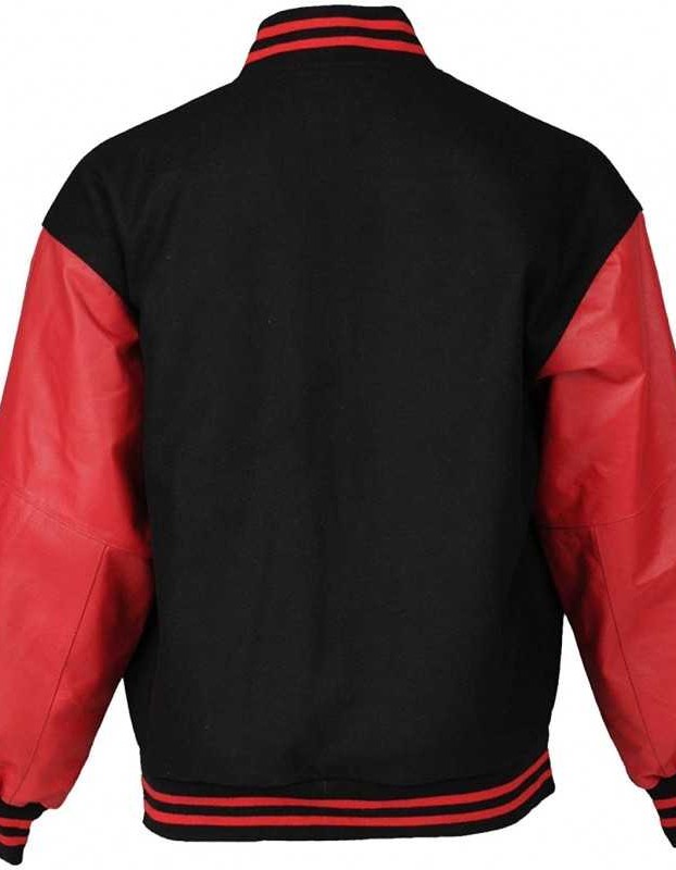 Mens Baseball Corvette Varsity Round Collar Bomber Letterman Jacket