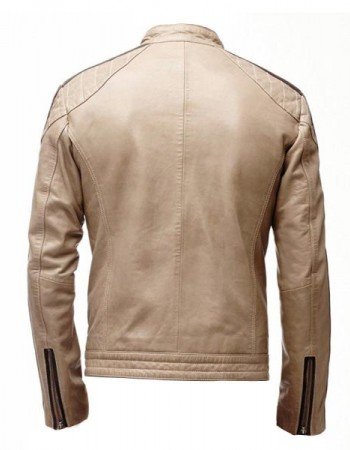 Mens Beige Leather Jacket Mens Beige Leather Jacket