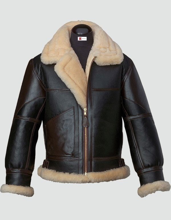 Mens Black Shearling B3 Flying Leather Jacket Mens Black Shearling B3 Flying Leather Jacket