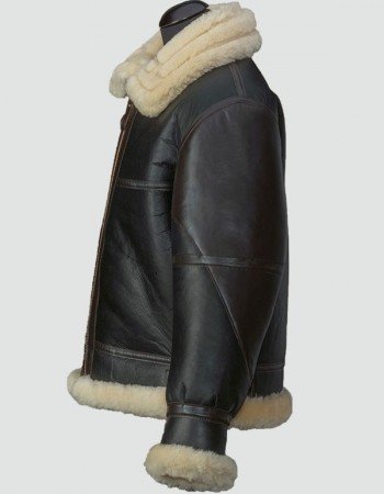 Mens Black Shearling B3 Flying Leather Jacket Mens Black Shearling B3 Flying Leather Jacket