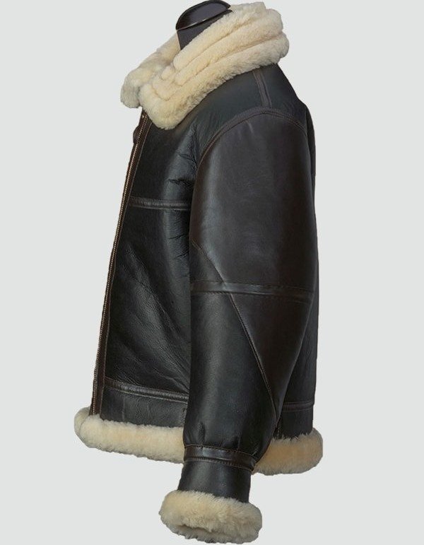 Mens Black Shearling B3 Flying Leather Jacket Mens Black Shearling B3 Flying Leather Jacket