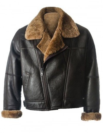 Mens Black Sheepskin Leather Jacket