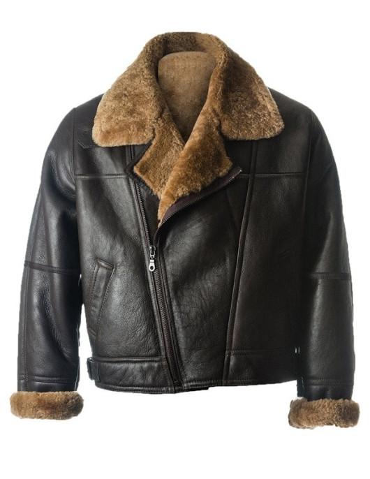 Mens Black Sheepskin Leather Jacket