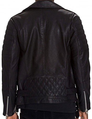 Mens Brando Style Terminator 2 Leather Jacket Black Mens Brando Style Terminator 2 Leather Jacket Black