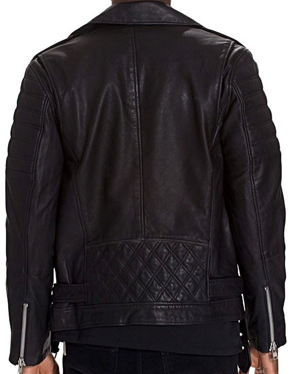 Mens Brando Style Terminator 2 Leather Jacket Black Mens Brando Style Terminator 2 Leather Jacket Black
