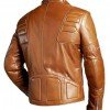 Mens Brown Padded Leather Jacket Mens Brown Padded Leather Jacket