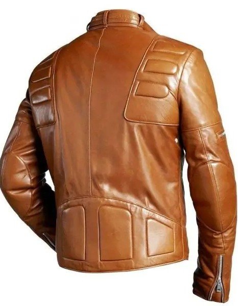 Mens Brown Padded Leather Jacket Mens Brown Padded Leather Jacket