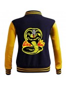 Mens Cobra Kai Moletom Karate Kid Varsity Letterman Bomber Jacket