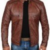 Mens Cognac Brown Motorcycle Distressed Leather Jacket Mens Cognac Brown Motorcycle Distressed Leather Jacket