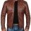 Mens Cognac Brown Motorcycle Distressed Leather Jacket