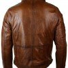 Mens Distressed Leather Biker Jacket Belted Brown Fur Collar Mens Distressed Leather Biker Jacket Belted Brown Fur Collar