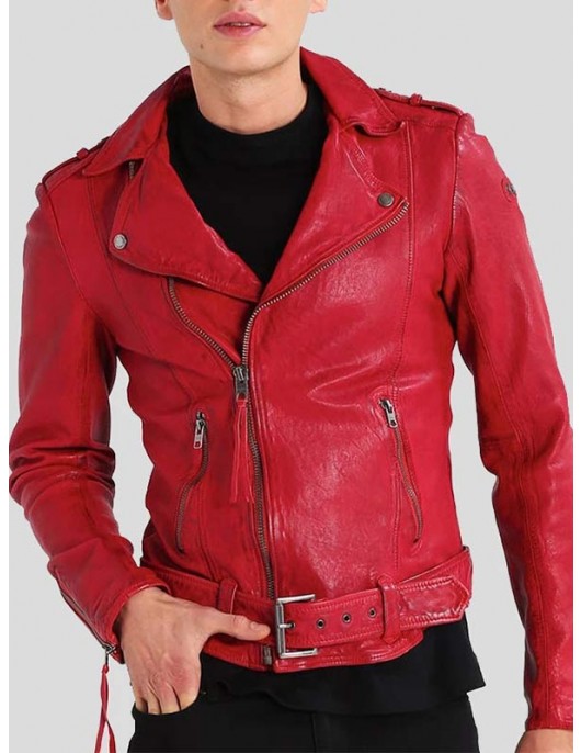 Mens Fashion Wear Leather Motorcycle Jacket
