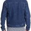 Mens Faux Shearling Fur Denim Jacket Blue Mens Faux Shearling Fur Denim Jacket Blue