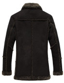 Mens Fur Black Reacher Style Coat