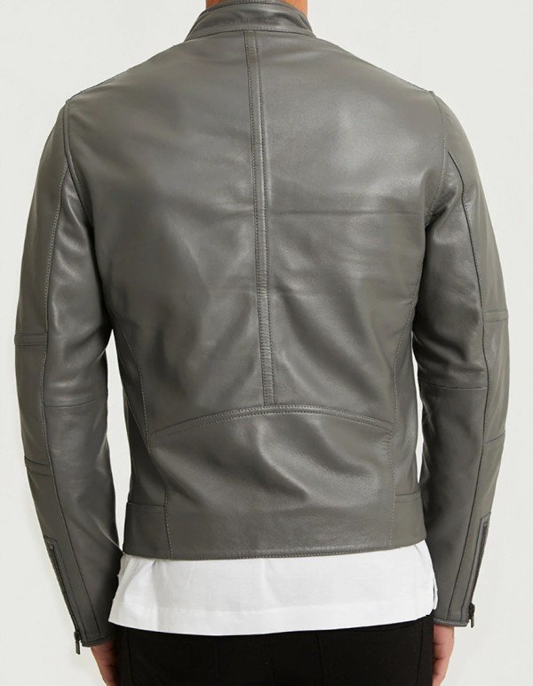 Mens Grey Leather Jacket Mens Grey Leather Jacket