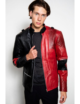 Mens Harley Live Fast Die Clown Leather Halloween Costume Jacket