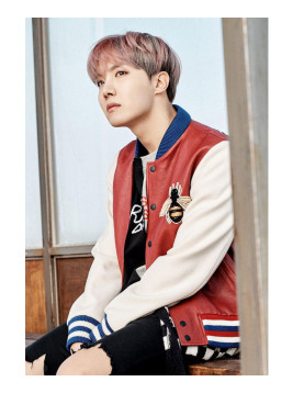Mens J Hope Blind for Love Leather Bomber Jacket