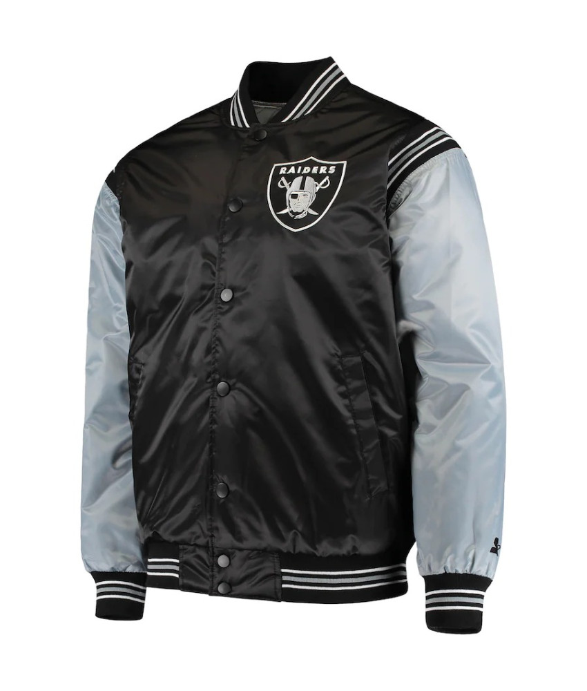 LAS VEGAS RAIDERS WOOL & LEATHER VARSITY JACKET