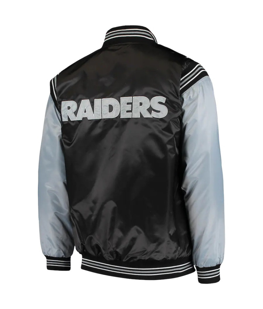 LAS VEGAS RAIDERS WOOL & LEATHER VARSITY JACKET